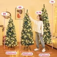 thumbnail image 4 of Árbol de Navidad Homde Lápiz de 2,1 m con luces Y nieve Decoración navideña, 4 of 7