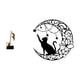 thumbnail image 1 of Escultura de resina de gato con notas musicales, adorno de mesa creativo, arte de pared de gato negro, decoración de de metal, figura musical, ce, 1 of 8
