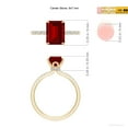 thumbnail image 5 of ANGARA Lab Grown 3 Ct Emerald-Cut Ruby Hidden Halo Engagement Ring for Women in 14K Yellow Gold (Size-9x7mm) | July Birthstone, Birthday, Anniversary, Jewelry Gift for Women | Lab-Grown Ruby Ring, 5 of 8