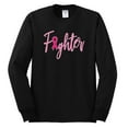 thumbnail image 2 of Wild Bobby, Fighter Breast Cancer Survivor, Breast Cancer Awareness, Men Long Sleeve Shirt, Black, Small, 2 of 4