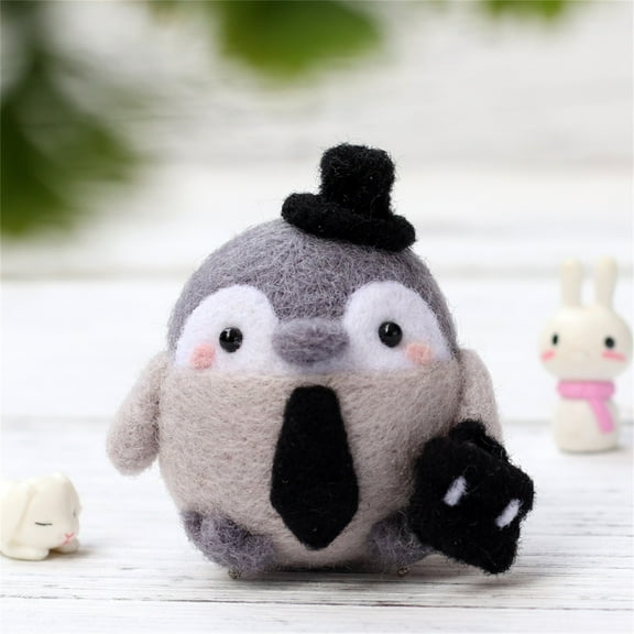 PPgejGEK Easter Basket Stuffers for Teens Cute Penguin Pattern DIY Poke Wool Felts Production Package up to 65% off Stocking Stuffers for Kids