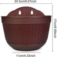 thumbnail image 4 of BUZIFU 2 Pcs Hanging Planters Wall Mounted Hanging Basket Fence Planter Hanging Plant Pots Plastic Flower Pot Container with Drainage and 4 Hooks for Balcony Fence Patio Planters, Indoor Outdoor, 4 of 8