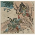 thumbnail image 2 of Utagawa Kuniyoshi 21x20 Gold Ornate Framed and Double Matted Museum Art Print Titled - Ishibashi Yama (1830), 2 of 4