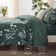 thumbnail image 6 of U by Bedsure Queen Comforter Set Forest Green, Bed in a Bag Queen Size Bedding, 7-Pieces Botanical Flowers Spring Comforter, Sheets, Pillowcases & Shams, 6 of 9