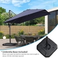 thumbnail image 3 of PURPLE LEAF Patio Umbrella with Base 10 Feet Outdoor Cantilever Square Umbrella Aluminum Offset Umbrella with 360-degree Rotation for Garden Deck Pool Patio, Navy Blue, 3 of 16