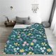 thumbnail image 5 of Fotbe Floral Manta de Franela Acolchonada con Estampado, Súper Suave y Esponjosa, Extra Grande para Sofá, Cama, Uso Todo el Año-60"x50", 5 of 7