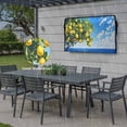 thumbnail image 6 of Outdoor TV Cover 52x30x4.5in, Summer Lemon Green Leaves Watercolor Weatherproof TV Screen Protector with Zipper, Dark Blue Sea Sky Outside Television Cover Fits Up to 52-55", 6 of 9