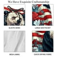 thumbnail image 4 of luoweisi Men's Beach Shorts Quick Dry Swim Trunks with Mesh Lining American Flag and Animals M, 4 of 5