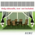 thumbnail image 2 of SUNNYOUTDOOR Canopies Sidewalls 10' L X 6.4' W Size Mesh Wall for Tent Outdoor Pop Up Canopy Screen Room Walls Only, Ecru, 2 of 9