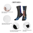thumbnail image 5 of Women's Men's Retro America-Flag Colorful Novelty Pattern Crew Athletic Socks, 5 of 7