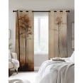 thumbnail image 3 of Brown Forest Blackout Curtains 84 Inches Long for Bedroom, Mysterious Rustic Farmhouse Tree Thermal Insulated Room Darkening Black Out Window Curtain Panels Grommet Drapes for Living Room, 3 of 8