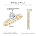 thumbnail image 5 of Rosec Jewels Pear Lab Grown Diamond Designer Teardrop Engagement Ring, 0.6 Ct, EF-VS Grade, 18K Yellow Gold, US 9.50, 5 of 8