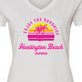 thumbnail image 4 of Inktastic Summer Enjoy the Sunshine Huntington Beach California Pink Women's V-Neck T-Shirt, 4 of 5