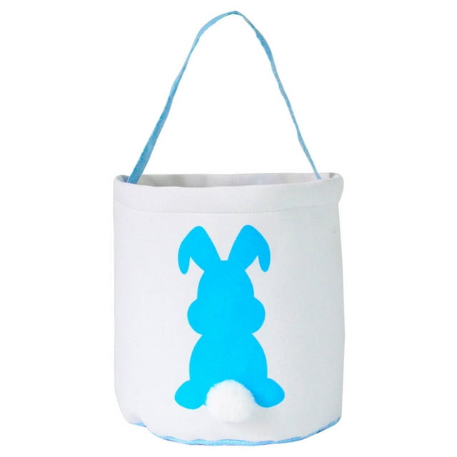Cylinder Silk Screen Plush Rabbit Easter Portable Gift Bag Easter ...