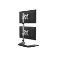 thumbnail image 2 of StarTech.com Vertical Dual Monitor Stand, Ergonomic Desktop Stacked Two Monitor Stand up to 27 Pouces VESA Mount Displays, Free Standing Universal Monitor Mount, Height Adjustable, Silver Double Monitor Support (ARMDUOVS) - Support - pour 2 Moniteurs - Plastique, Aluminium - Noir, Argent - Taille d'Écran : 13 Pouces-27 Pouces - Support de Bureau, 2 of 6