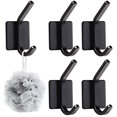 thumbnail image 1 of Ganchos autoadhesivos de 5 piezas, toallero antioxidante e impermeable con adhesivo, toallero de baño con doble gancho, ganchos para toallas para baño, baño, oficina, armario Vhermosa HS-0067, 1 of 3