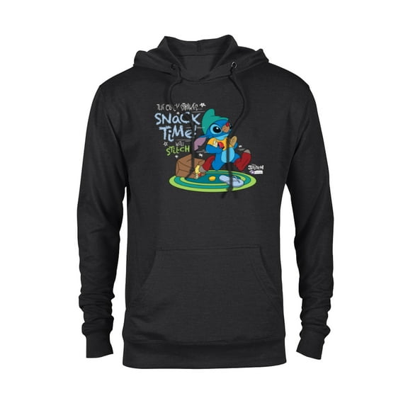 Disney 100 Stitch in Costume Gus from Cinderella Snack Time - Pullover Hoodie for Adults - Customized-Black