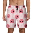thumbnail image 2 of Picia Pig Noses pattern Mens Swim Trunks with Compression Liner Stretch Beach Shorts Quick Dry with Zipper Pockets No-Chafing Board Shorts-Medium, 2 of 9