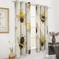 thumbnail image 3 of Cute Bee Pattern Luxury Window Curtains Blinds for Living Room Kids Bedroom Bathroom Kicthen Door Home Decor 2 Panels, 3 of 6