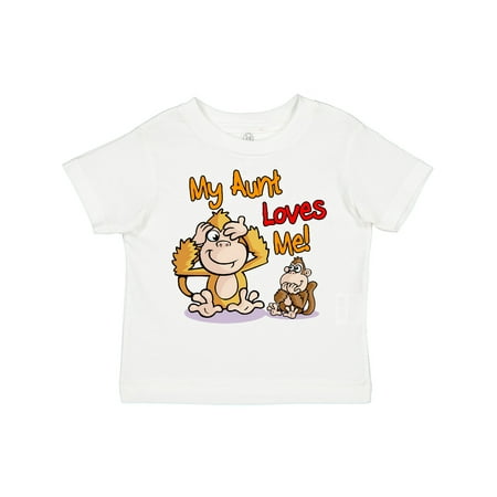 

Inktastic My Aunt Loves Me Monkey Gift Toddler Boy or Toddler Girl T-Shirt