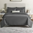 thumbnail image 1 of Nestl Duvet Cover 5 Piece Set - 2 Pillow Shams and 2 Pillowcases - Ultra Soft Double Brushed Microfiber Hotel Quality - Twin (68"x90") - Gray, 1 of 7