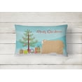 thumbnail image 2 of Carolines Treasures BB9338PW1216 Lincoln Longwool Sheep Christmas Canvas Fabric Decorative Pillow, Teal, 12H x16W,, 2 of 3