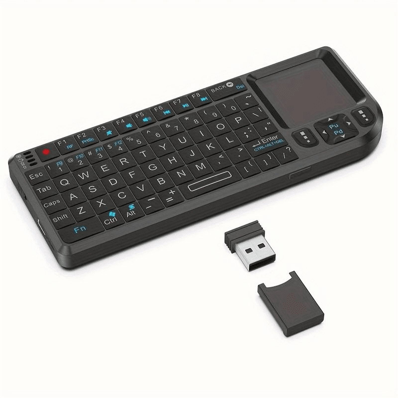 Mini Keyboard with Touchpad, Mini Bluetooth Keyboard, Ultra-Thin Handheld Wireless Portable, for Travel, Office and Home Use Multicolor