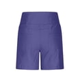 thumbnail image 4 of Biker Shorts Women with Pockets Twill Bermuda Shorts for Women, Stretch Pull on High Waist Hiking Shorts, Summer Outdoor Workout Sport Bottoms Purples 3XL, 4 of 9