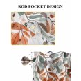 thumbnail image 6 of Vintage Leaves Bathroom Window Curtain, Summer Botanical Pastoral Watercolor Light Filtering Coffee Kitchen Curtains, Bedroom Living Room Curtains 2 Panel 84"x54", 6 of 6