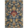 thumbnail image 2 of Safavieh Blossom Collection BLM402A Handmade Navy and Multi Premium Wool Runner (2'3" x 8'), 2 of 6