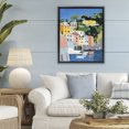 thumbnail image 2 of Stupell Industries Coastal Italian City Buildings Black Framed Floater Canvas Wall Art design by Riley B, 31 x 25, 2 of 9