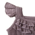 thumbnail image 3 of Toddler Baby Girls Fly Sleeve Ruffled Waistband Romper Outfits, 3 of 4