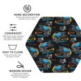 thumbnail image 3 of Honeii Cool Off-Road Vehicle print Leather Coaster Set of 4, ideal for safeguarding your furniture from drinks spills and effortless cleanup-Hexagon, 3 of 6