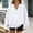White, variant on Women's Oversized V-Neck Sweatshirt, Soft Solid Color Pullover Top with Long Sleeves, Comfortable Loose Fit Casual Shirt, Breathable Everyday Wear for Fall Season and Leisure Activities Black L