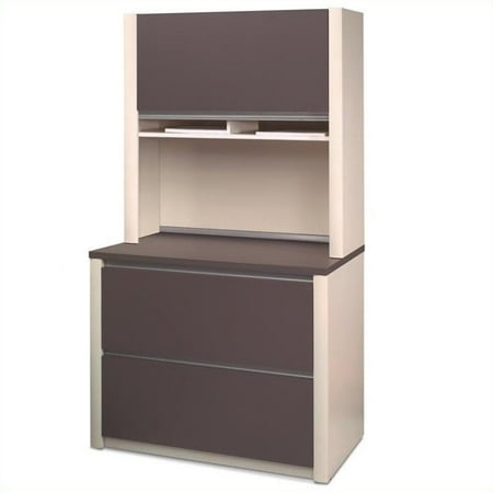 Bestar Connexion 2 Drawer Lateral File Cabinet and Hutch ...