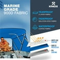 thumbnail image 7 of Knox T43B-B4 73-78 in. Universal 4 Bow Bimini Top Replacement Canvas & Detachable Sidewalls with Storage Boot, 900D Marine Grade Sun Shade Boat Canopy, Pacific Blue, 7 of 7