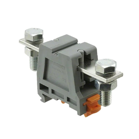 2130004 Terminal Block Connector 2 Position Feed Through Gray 4-6 AWG