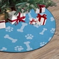 thumbnail image 3 of FMSHPON Paw PrintsBones Xmas Christmas Tree Skirt Stand Mat for Holiday Party Decoration Indoor Outdoor 48 inches, 3 of 3