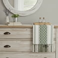 thumbnail image 6 of Boho Long Dining Table Runner with Tassels 14x90 Inches, Olive Green & Off White | Woven Washable Dresser Scarf | Farmhouse TableTop Cover with Fringe, 6 of 8