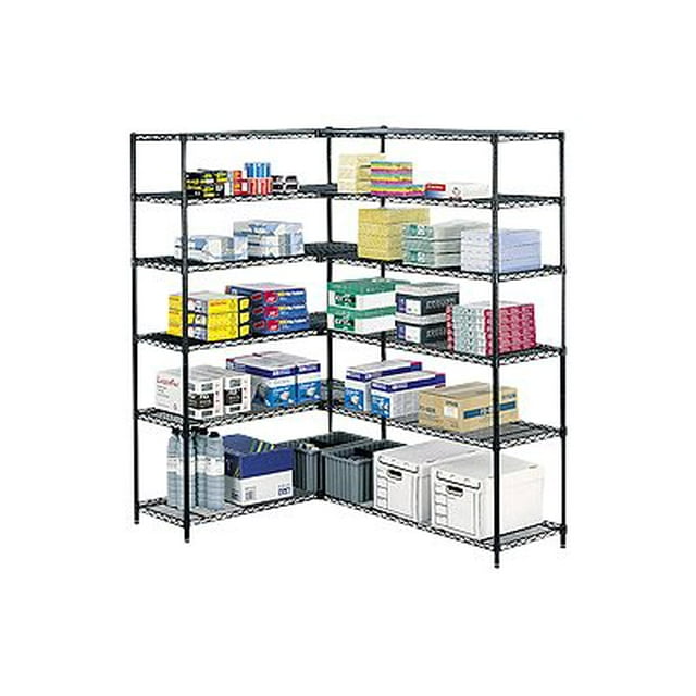 Safco Étagère Industrielle en Fil Métallique 48"x18 Pouces Noire