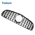thumbnail image 3 of Front Upper Hood Bumper Grille Grill for Mercedes-Benz GLC250 17-18 Grille Grill AMG Style Gloss Black, 3 of 7