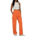 thumbnail image 2 of Womens Cargo Sweatpants Casual Baggy Fleece High Waisted Joggers Pants, 2 of 6