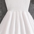 thumbnail image 6 of Girls White Maxi Dress with Spaghetti Straps Tiered Ruffle Boho Summer Dress for Kids 8-16 Smocked Waist Party Beach Casual Sundress,Size 11-12T, 6 of 9