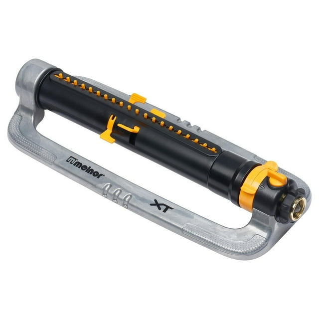 Arroseur oscillant turbo en métal Melnor XT avec contrôle du débit