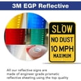 thumbnail image 5 of Slow No Dust 10 MPH Maximum Sign, Speed Limit Sign 18 x 12 Inches Engineer Grade Reflective Sheeting Rust Free Aluminum, Weather Resistant, Waterproof, Durable Ink, Easy to Mount, 5 of 5