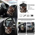 thumbnail image 5 of Jeiento Cow Print Car Seat Cover Set with Car Seat Protector Steering Wheel Cover Seat Belt Strap Pads Garbage Organizer Air Vent Bag Rearview Mirror Cover Coasters Key Chain 15 Pieces, 5 of 7