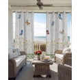 thumbnail image 3 of Spring Daisy Blackout Curtains for Bedroom, Thermal Insulated Drapes, Country Botanical Flowers Butterflies Art Black Out Curtains 63 Inch Long Room Darkening Kitchen Curtains 42"x63" 2 Panels, 3 of 8