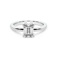thumbnail image 3 of IGI Certified 1 Carat Emerald Shape Lab Grown Diamond Engagement Ring | 14K White Gold | Mabel Petal Solitaire Diamond Ring | FG-VS1-VS2 Quality Friendly Diamonds, 3 of 6