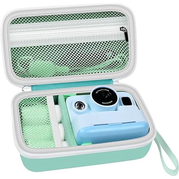 Case Compatible with DYLANTO for GKTZ Instant Print Camera, Kids Camera Storage for Accessories (Box Only) (Single Case, Green)