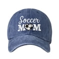 thumbnail image 2 of Mens Hat Unisex Baseball Embroidered Soccer Mom Love Washed Casual Outdoor Breathable Shade Sun Protection Summer Adjustable Ball Caps for Men, 2 of 3